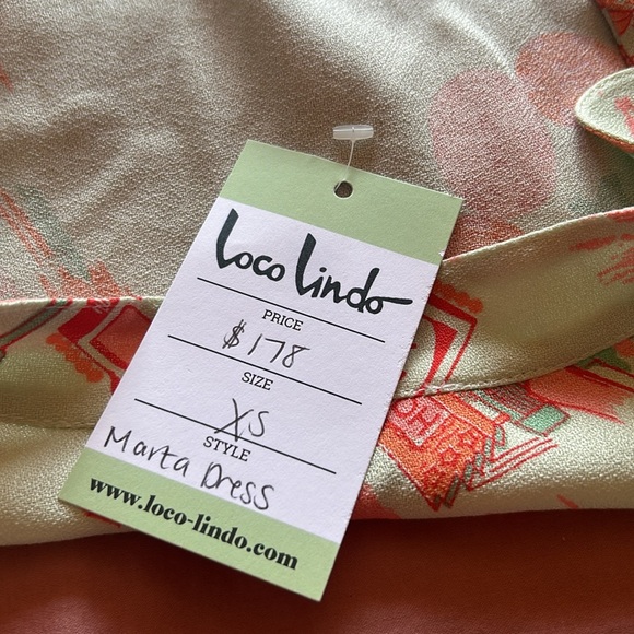 Rare Doris Mayday for Loco Lindo Mint Vegas Baby Marta Halter Dress XS NWT - Picture 5 of 5